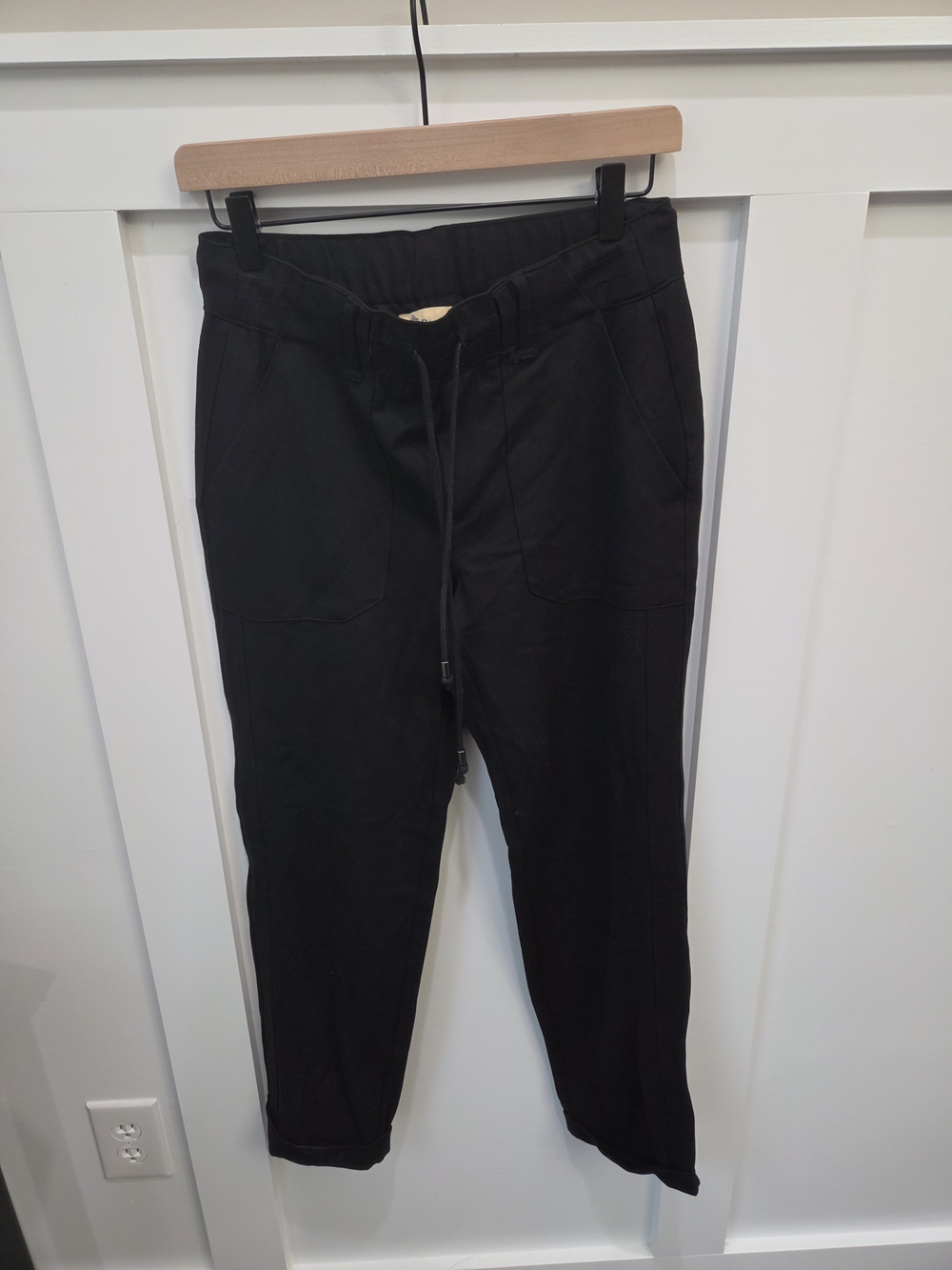 Democracy Black Drawstring Jogger Pants